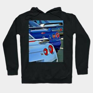 Skyline R32 R33 R34 GTR Cartoon Hoodie